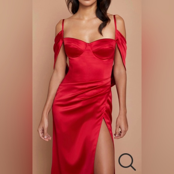 Nadine Merabi “Jessica” dress- RED - Picture 3 of 5